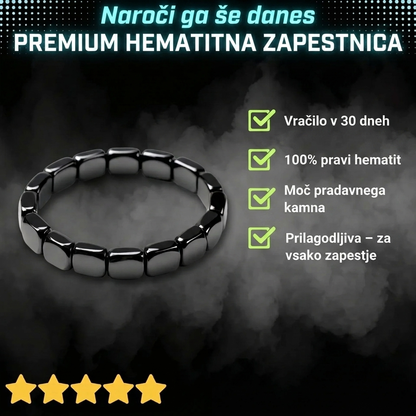 ZAVGOR® Hematitna Zapestnica – Sklepno Počutje & Naravna Energija