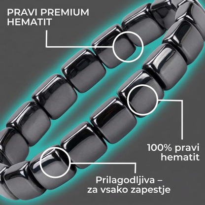 ZAVGOR® Hematitna Zapestnica – Sklepno Počutje & Naravna Energija